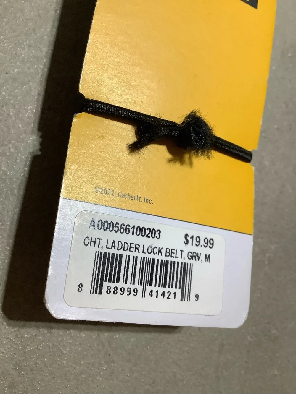 Carhartt grey nylon ladder lock belt